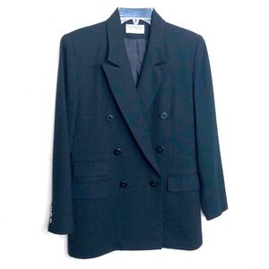 GIANNI petite black double breasted jacket